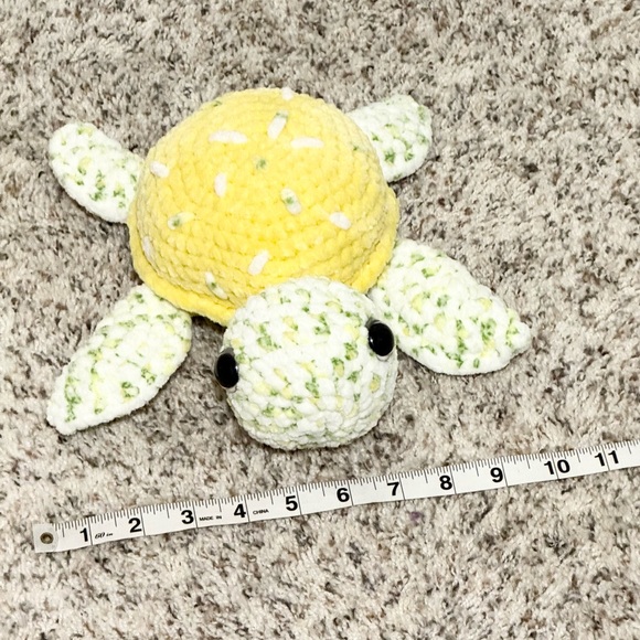 Handmade Crochet Turtle, Amigurumi  Stuffed turtle, meet Lemon Lime  Turtle - Picture 4 of 6